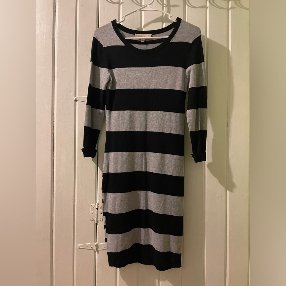 Philosophy striped sweater dress small NWT